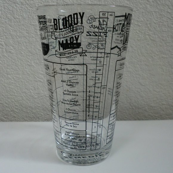 Cocktail Recipe Glass Fred Good Measure NIB - Picture 9 of 15